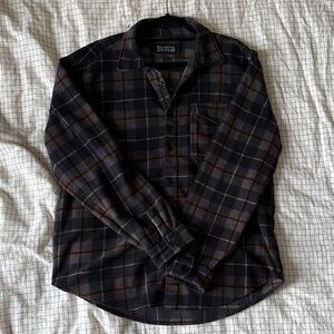 Billabong Black and Brown Plaid Shirt